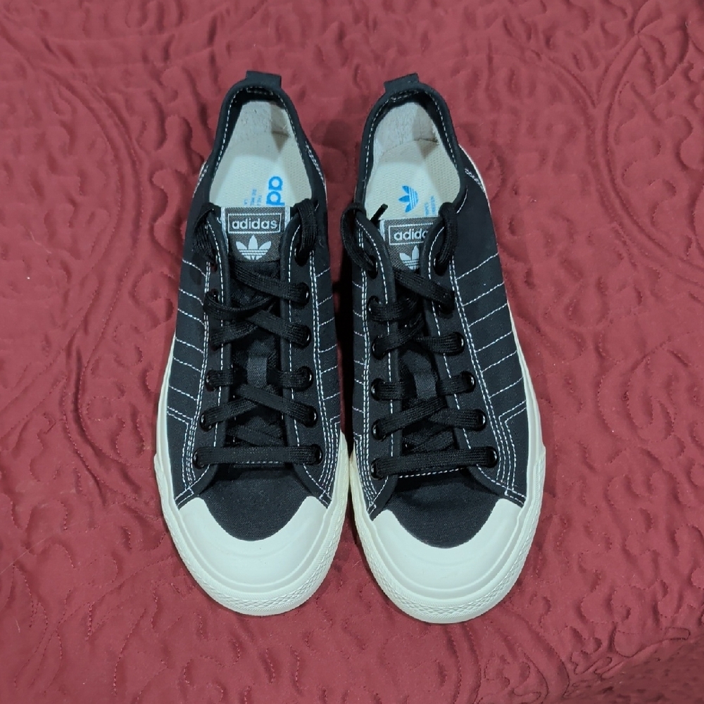 Adidas Black Nizza Canvas Sneakers